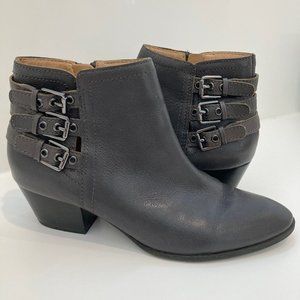 Franco Sarto Geila Leather Booties Charcoal Gray - Sold at another store